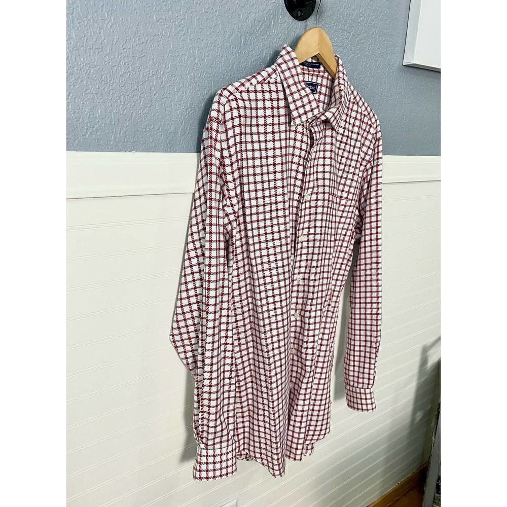 Paul Fredrick Red Checkered Button Down Dress Shi… - image 5
